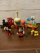 EUC Lego DUPLO Mickey & Minnie Mouse Birthday Parade Toy Train Pluto, Cupcake