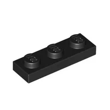 Lego Brick Part 20x Black 1x3 Studded Plate Thin Tile - {362326} 3623 - NEW