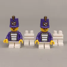 Lot of 2 LEGO Marching Band Kids (Purple Jacket) from Shopping Street (11371)