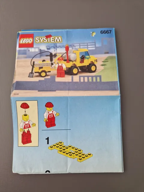 Lego Building Instructions 6667 System Pothole Patcher (Punched) Instruction Only