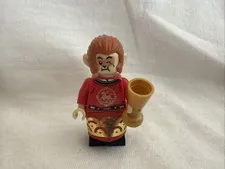 LEGO® Monkie Kid Warden Monkey King Minifigure with Skirt Gold Cup 80039 mk098