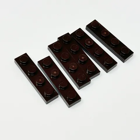 3710 LEGO Parts Plate 1x4 DARK BROWN (6)
