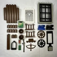 Vintage LEGO Wild West Lot Replacement Parts and Pieces Cowboy Sheriff 6755 6769