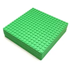 LEGO 16x16 Bright Green Baseplates Lot of 10 Thin Plates 3867 Bulk Plate Bundle