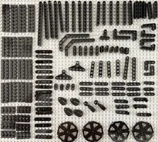 LEGO 125-piece Technic Black Plates, Lift arms, rotors parts FREE SHIPPING