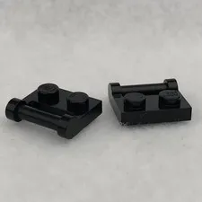 LEGO 48336 Black Plate, Modified 1 x 2 W/ Bar Handle on Side - Closed Ends (x1)