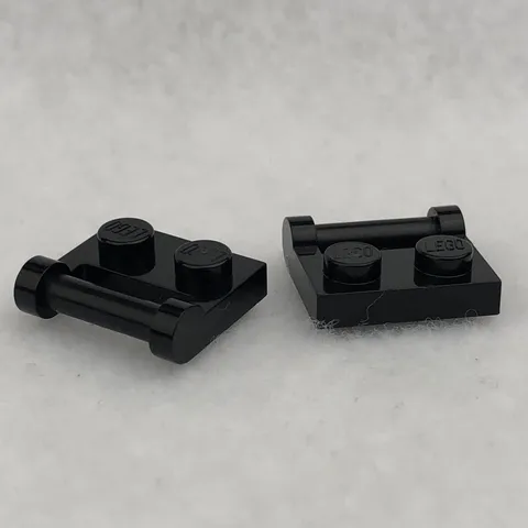 LEGO 48336 Black Plate, Modified 1 x 2 W/ Bar Handle on Side - Closed Ends (x1)