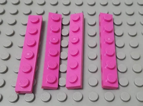 LEGO New Lot of 4 Dark Pink 1x6 Plate Pieces Girls Disney Friends