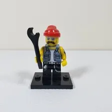 LEGO Motorcycle Mechanic Series 10 Minifigure Complete With Accessory Retired