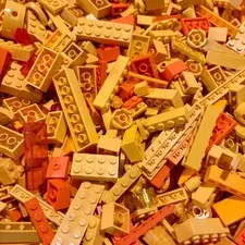 LEGO Orange Pieces Lot - 4.0 oz - Free Shipping