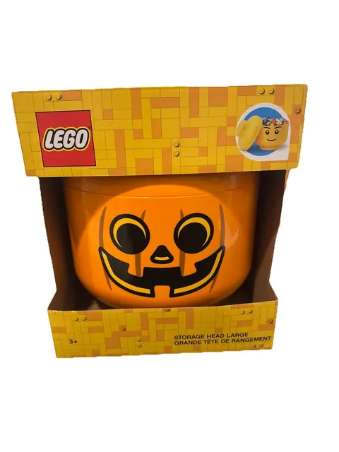 Lego Storage Head Halloween Pumpkin Large NEW 4032