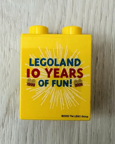 Lego Duplo Legoland 10 Years Of Fun! Printed Specialty Block 2009