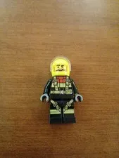 Lego Minifigure Firefighter With Helmet  Collectible
