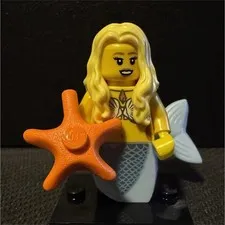 LEGO  Mermaid Minifigure Series 9 w/ Orange Starfish Accessory