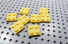 LEGO Lot of 8 Yellow 2x2 Plates AY