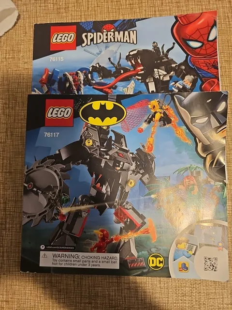 2 LEGO Instructions Manuals Batman DC  76117 & Spider-Man Marvel 76115