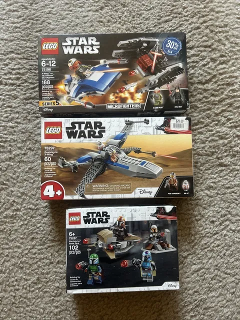 Lego Star Wars 3 Set Bundle 75196 75297 75267 Brand New Retired