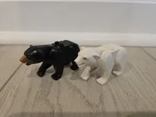 LEGO BLACK BEAR,POLAR BEAR  Authentic Minifigure Forest Animal/ Rare