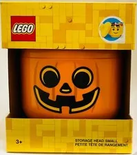 NIB LEGO Pumpkin Storage Head Container Halloween Small - Orange