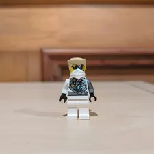 Authentic Lego Ninjago Minifigure Zane Techno Robe Rebooted Battle Damage - Used