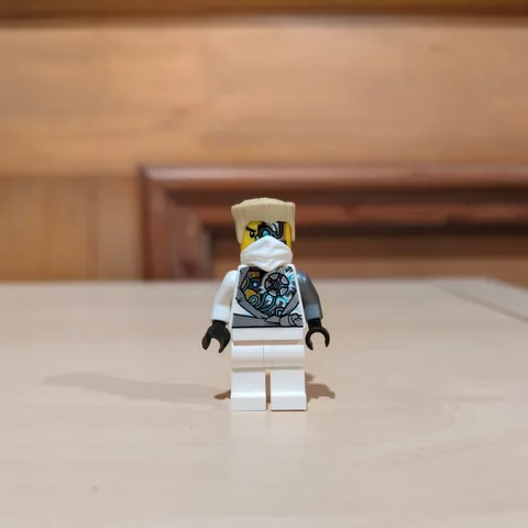 Authentic Lego Ninjago Minifigure Zane Techno Robe Rebooted Battle Damage - Used