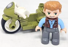 Lego Duplo Jurassic World Owen & Motorcycle for 10939 Dinosaur Breakout Set!