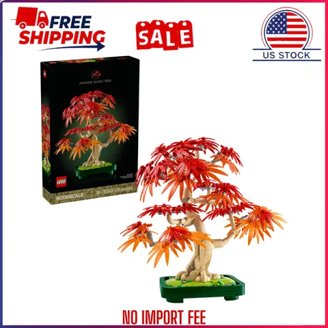 LEGO Botanicals Japanese Red Maple Bonsai Tree Building Kit for Adults 18+