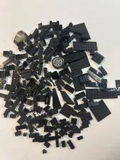 LEGO Black Parts Lot 10.3oz Star Wars MOC Bricks Plates Slopes Wheel