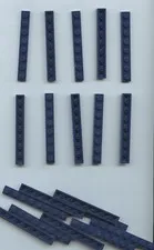 LEGO x 20 Dark Blue Plate 1 x 8 3460