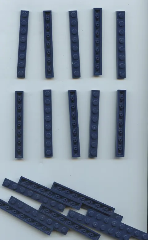 LEGO x 20 Dark Blue Plate 1 x 8 3460