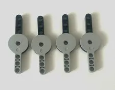 x4 Lego Lot Technic Hinge 3x9 44224 & 44225 Black / Bright Light Grey AT AT