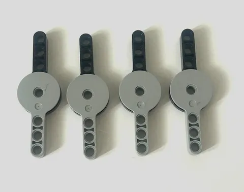 x4 Lego Lot Technic Hinge 3x9 44224 & 44225 Black / Bright Light Grey AT AT