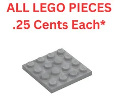LEGO Plate 4x4 Dark Bluish Gray 3031 - Genuine LEGO Parts Pieces Bulk