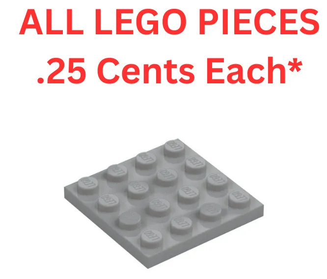 LEGO Plate 4x4 Dark Bluish Gray 3031 - Genuine LEGO Parts Pieces Bulk