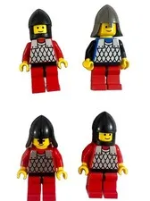 Set of 4 Scale Mail LEGO Knights Minifigures