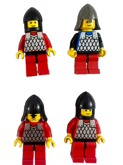Set of 4 Scale Mail LEGO Knights Minifigures