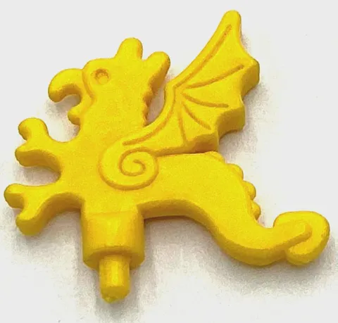 Lego New Yellow Minifigure Plume Dragon Knight Helmet Piece