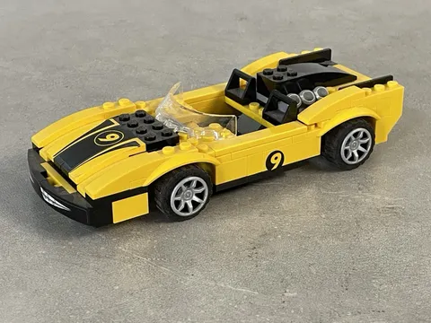 LEGO Speed Racer Cruncher Block & Racer X 8160 Yellow Car #9 Only Missing Parts