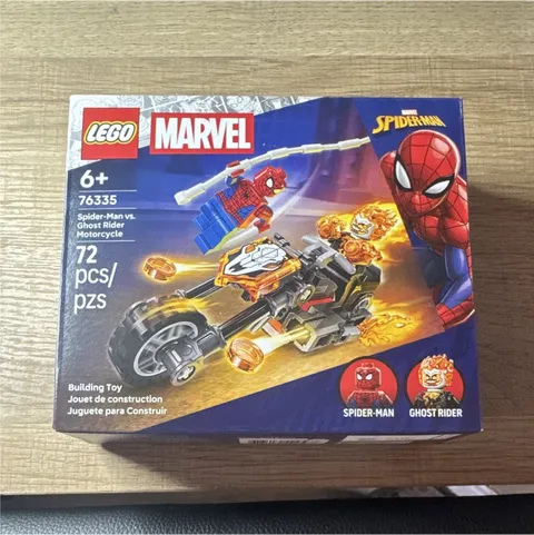LEGO Marvel Spider-Man vs Ghost Rider Motorcycle Set 76335 - 72 Pieces