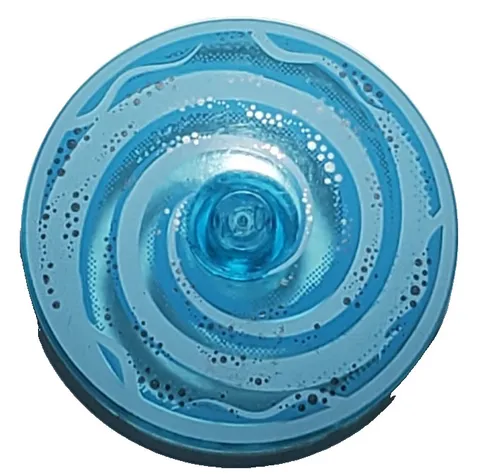 Lego 3960 30065 Dish 4x4 Inverted Radar with Solid Stud White Swirl Pattern