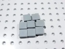 LEGO Lot of 8 Dark Bluish Gray 1x1 Smooth Tile Plates BD