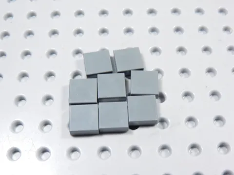 LEGO Lot of 8 Dark Bluish Gray 1x1 Smooth Tile Plates BD