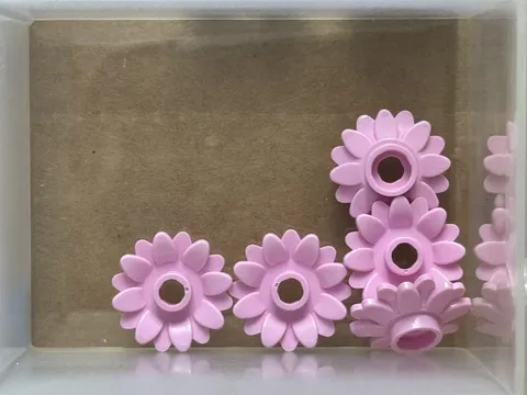 LEGO Parts - Bright Pink Plant Flower 2 x 2 Round 16 Petals - No 6901 - QTY 5