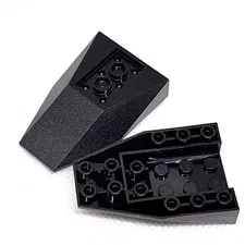 LEGO Parts - Black Wedge 6 x 4 Triple Inverted - No 4856b - QTY 2