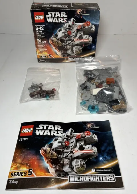 LEGO 75193 Star Wars Microfighters Series 5 Millennium Falcon Chewbacca COMPLETE