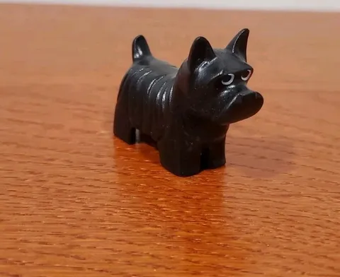 1986-1990 LEGO DUPLO Black Scottish Terrier Dog Toy Pet Scottie Animal VINTAGE