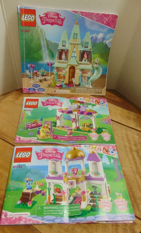 Lego Disney Princess MANUALS ONLY 41140, 41142, & 41068 LOT of 3