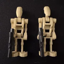 LEGO Star Wars Battle Droid Minifigures w/ Black Blasters (Lot of 2)