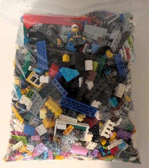 5 Lbs BULK LEGO Lot Random Parts, Bricks, Plates Ready for MOC & Minifigure