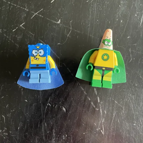 LEGO SpongeBob & Patrick Superhero Minifigures From Set 3815